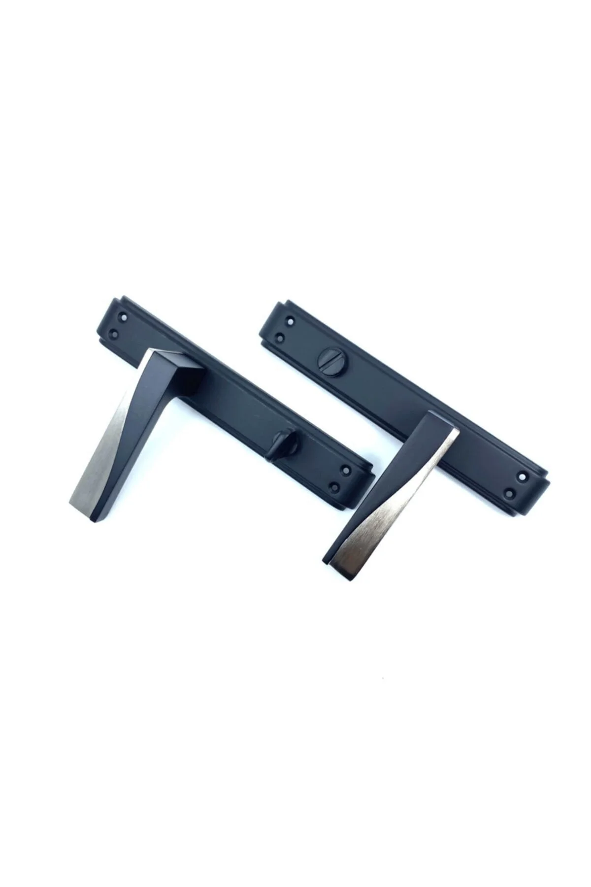 Derya / Anka Aynalı Mat Siyah / Inox Kapı Kolu (sağ - Wc)