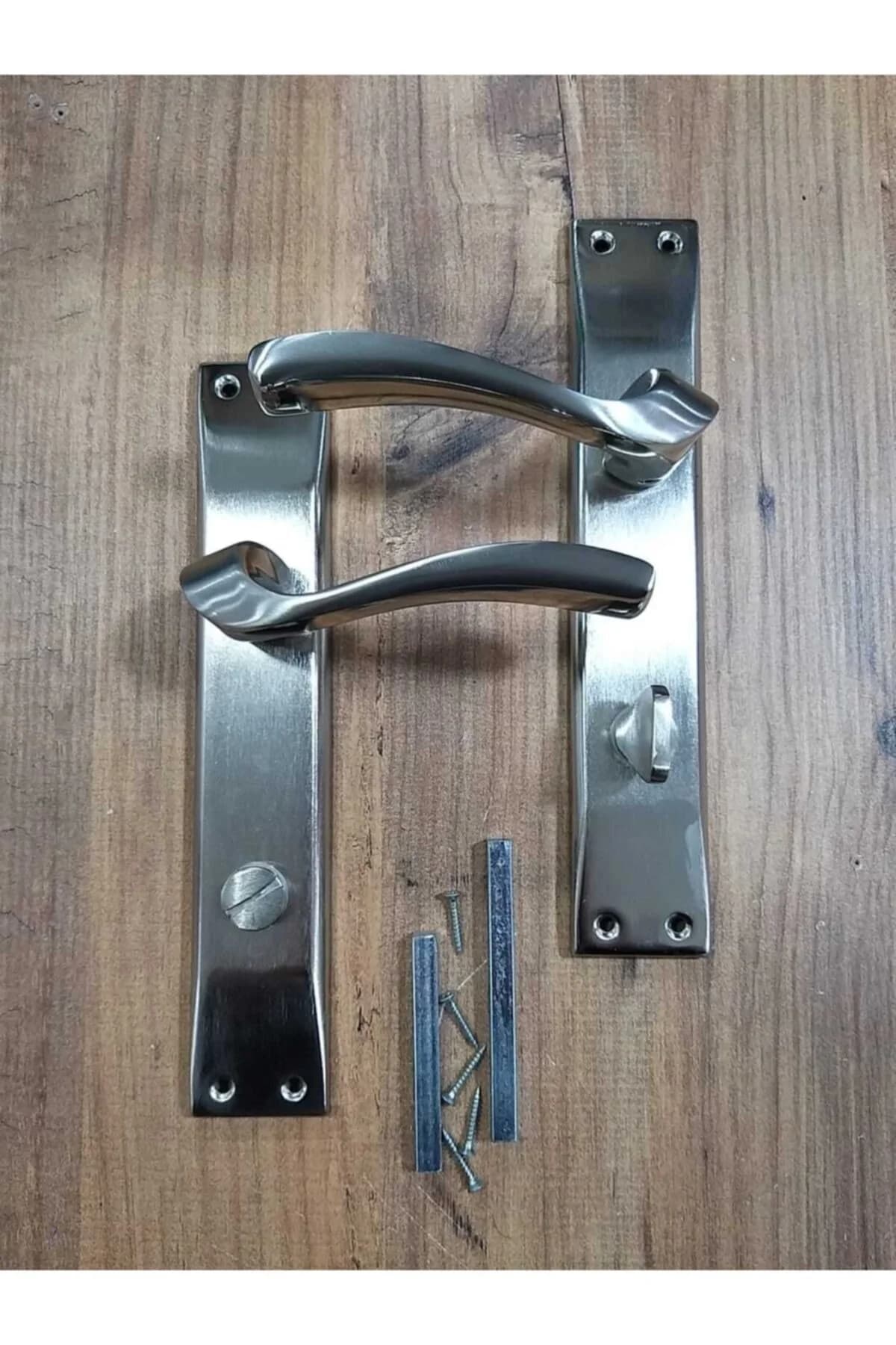 ELMAS Aynalı Nikel Saten Banyo-wc Kapı Kolu Sol 1 Tkm