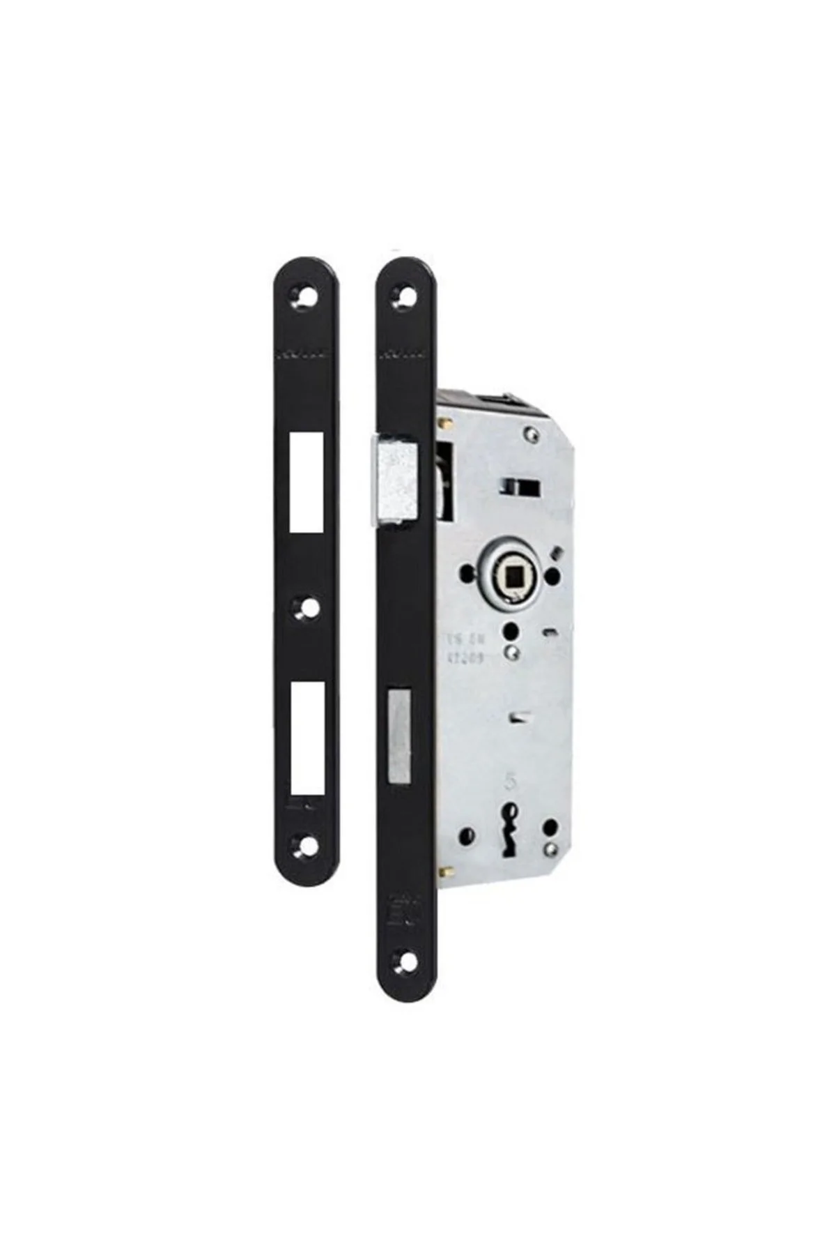 Dooraks Siyah Kilit (ODA) Kapı Kilidi 40mm Oval Ayna